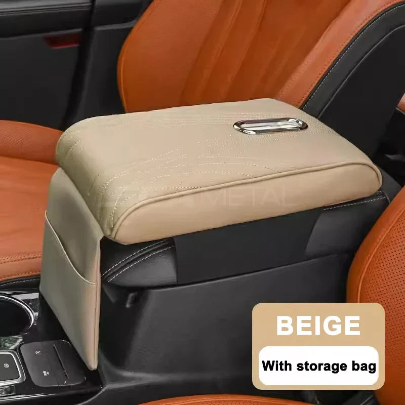 Thick 3D Memory Foam Car Armrest Cushion – Center Console Cover with Tissue Holder