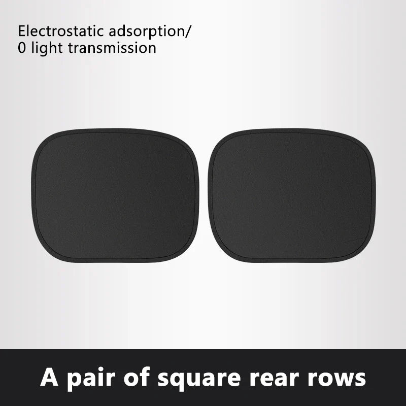 4-Layer Electrostatic Car Side Window Sun Shade – 99.9% UV Ray Blocking Curtain