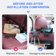 Multifunctional Car Headrest Hook – Carbon Fiber Seat Back Hanging Hanger