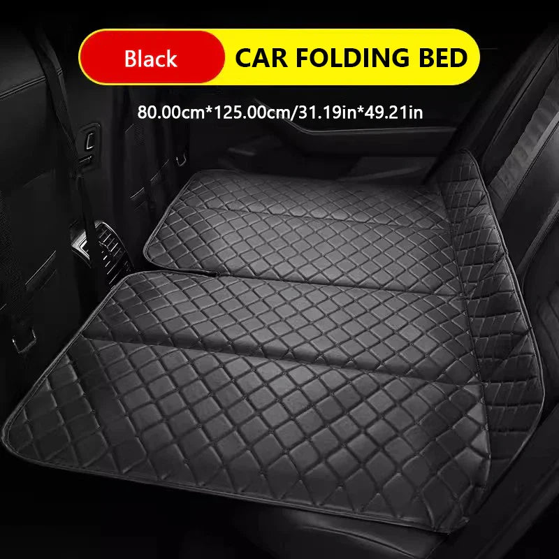 Car Rear Seat Travel Mattress – Portable Foldable PU Sleeping Bed for SUV and Sedan