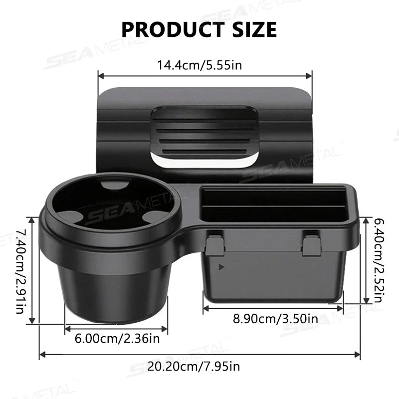 Universal 4-in-1 Car Side Door Organizer – Hanging Drink Holder for Sedan SUV