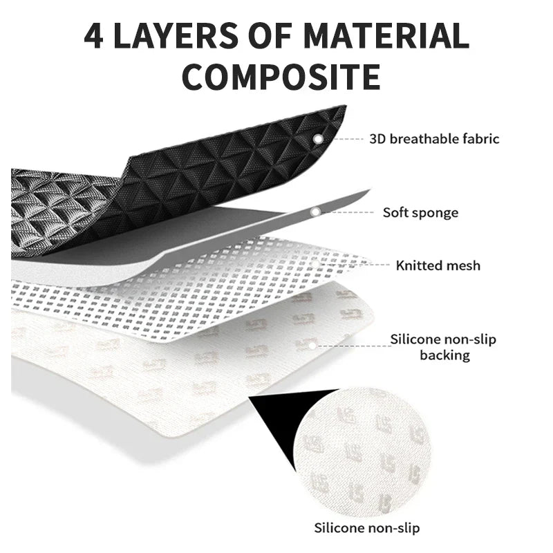 3D Breathable Car Seat Cover – Convex Design Heat Dissipation Sweatproof Universal Cushion