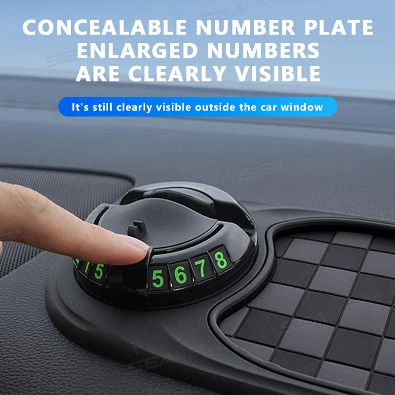 Car Dashboard Phone Holder with Anti-Slip Mat – 360° Rotating Head-Up Navigation Mount