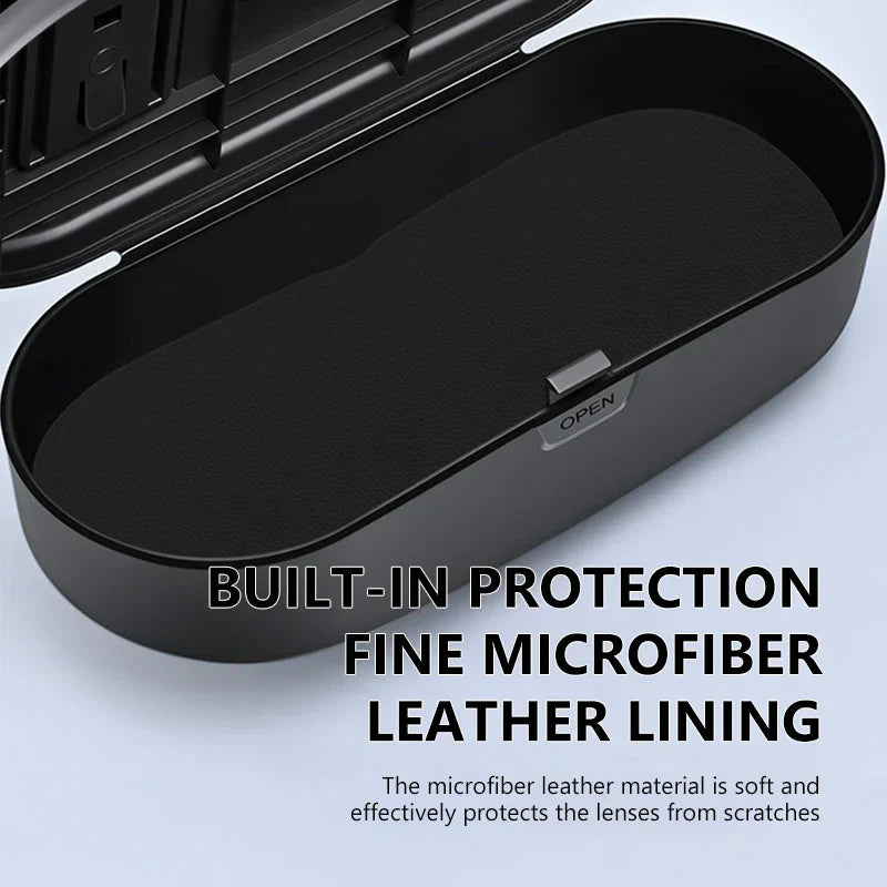 Car Sun Visor Sunglasses Storage Box – Anti-Scratch Glasses Organizer Universal Fit