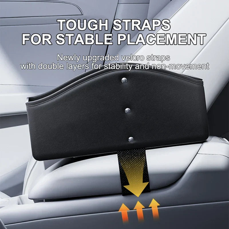 Car Center Console Arm Rest Box – Premium Nappa Leather Storage with Tissue Holder