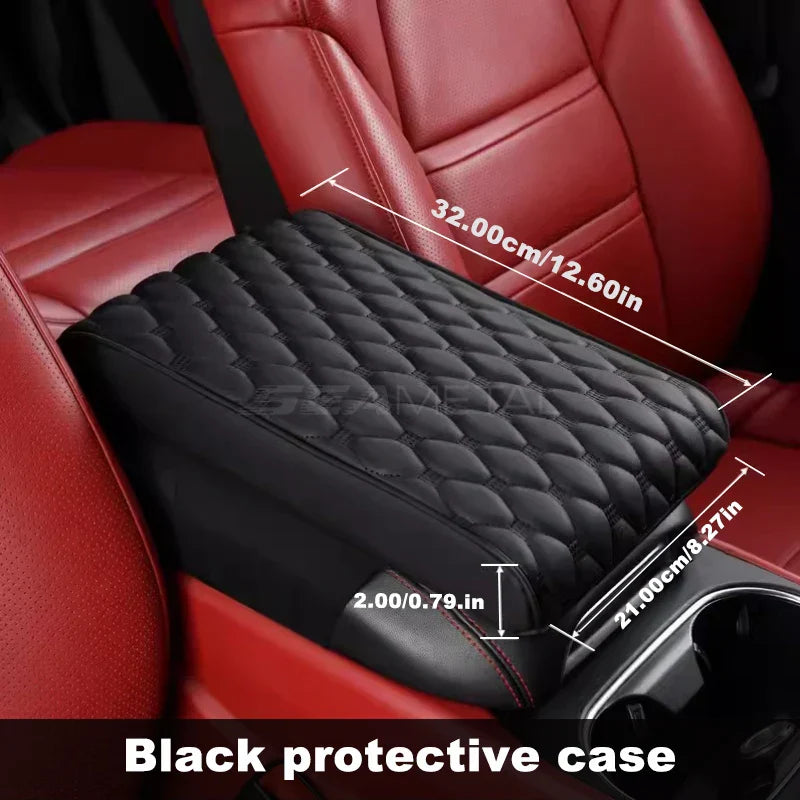 Car Armrest Box Expander Cushion – 5cm Thick Luxury 3D Memory Foam Center Console Pad