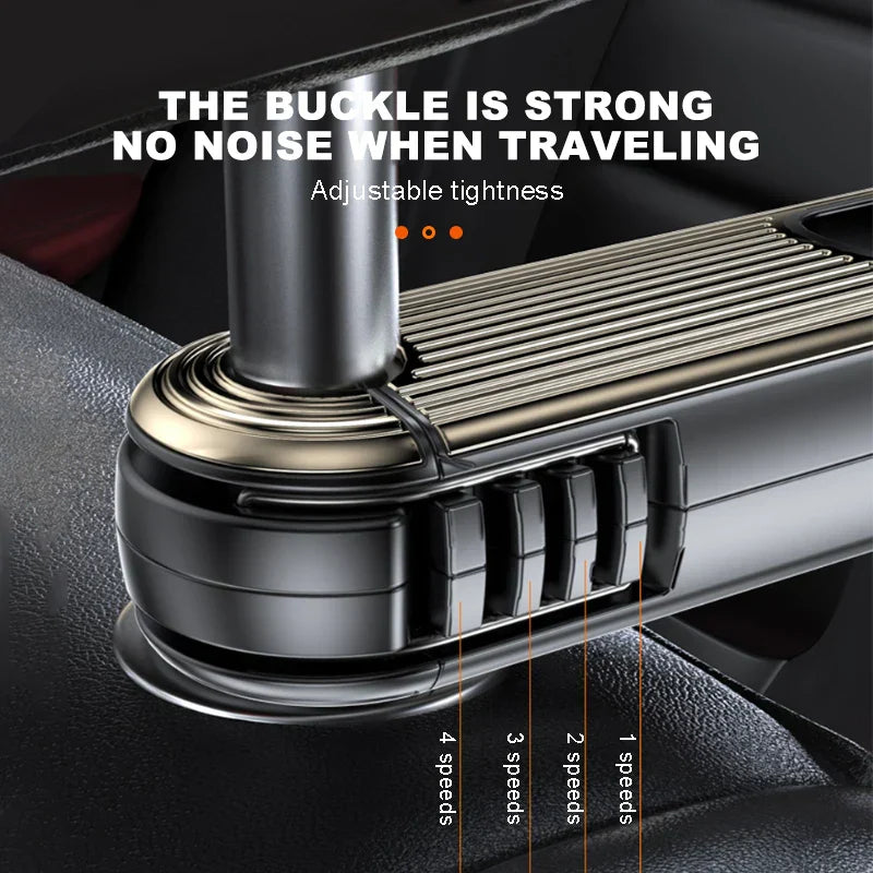 2-in-1 Car Headrest Hanging Hook – Built-In Phone Holder with Silicone Anti-Slip Pad