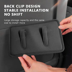 Universal Car Seat Back Organizer – 2-in-1 Leatherette Door Storage Bag with Cup Holder