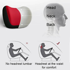 Car Neck & Lumbar Support Pillow – Breathable Memory Foam with Removable Cover