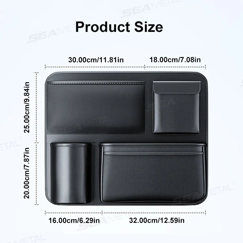 SUV/MPV Trunk Storage Bag – Wear-Resistant PU Leather Seat Back Organizer