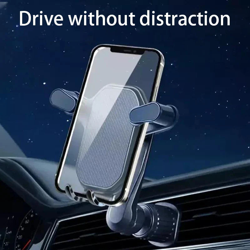 Gravity Car Phone Holder – Air Vent Hook Mount with 360° Rotation for One-Hand Operation