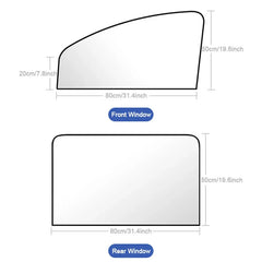 2Pcs Magnetic Car Window Sun Shades – Summer UV Protection Privacy Curtains