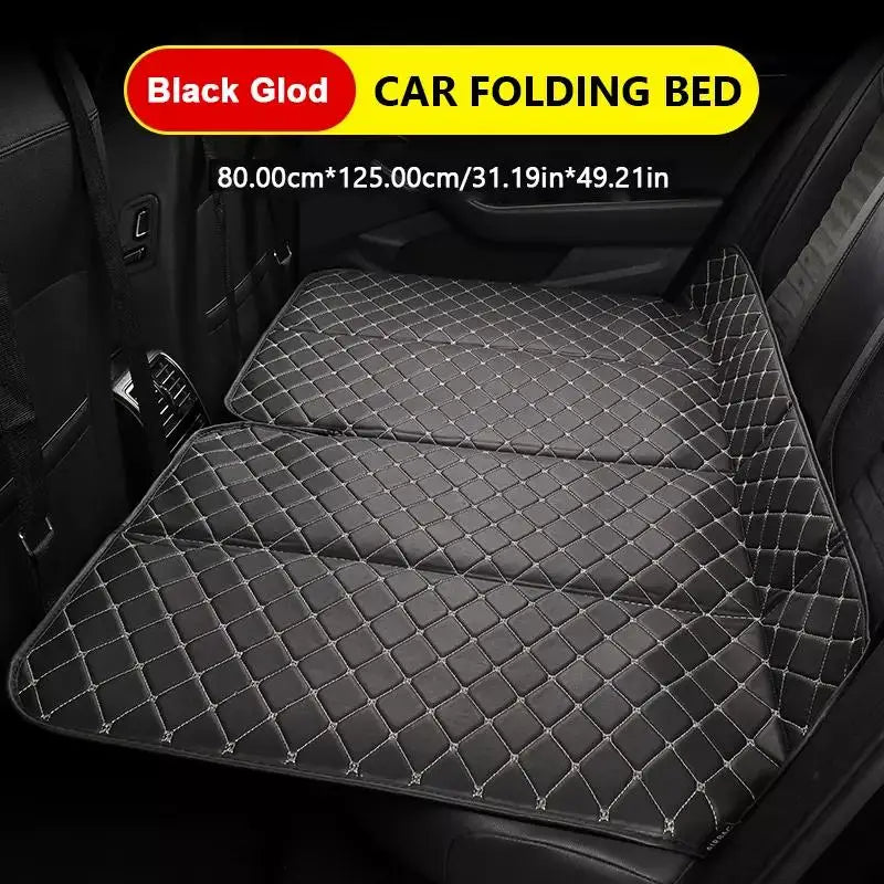 Car Rear Seat Travel Mattress – Portable Foldable PU Sleeping Bed for SUV and Sedan