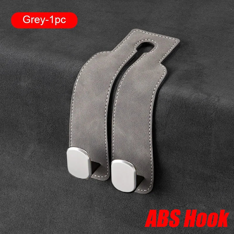 Car Headrest Hanging Hook – Premium Suede 20KG Heavy-Duty Storage Hook