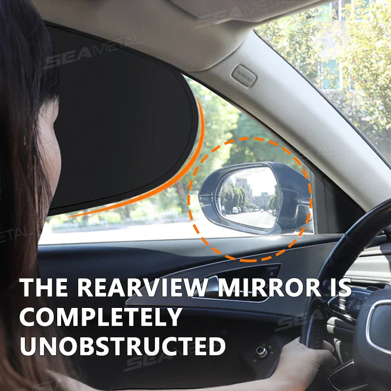 4-Layer Electrostatic Car Side Window Sun Shade – 99.9% UV Ray Blocking Curtain