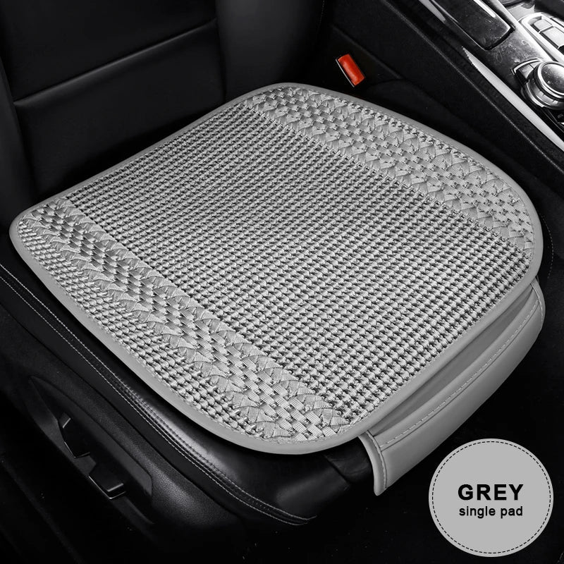 Breathable Ice Silk Car Seat Cover – Cooling Anti-Scratch Cushion for 5-Seat Cars