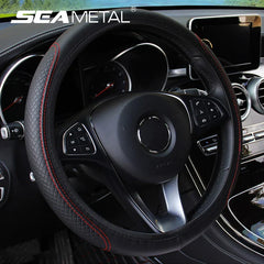Universal Steering Wheel Cover 37–39CM – Anti-Slip, Wear-Resistant Microfiber Leather Cover