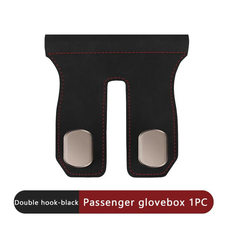 SEAMETAL Car Seat Hook Hanger Co-Pilot Storage Box Hanger Metal Hook for Bag Luxury Suede 15KG Large-Bearing Car Handbag Holder