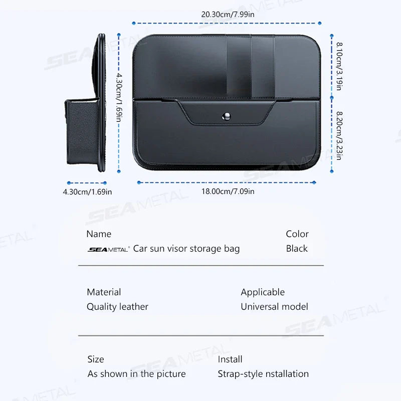 Universal Car Visor Storage Pouch – Multi-Pocket Organizer for SUV Sedan Truck