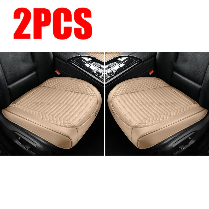 Full-Wrapped PU Car Seat Cover – Breathable Perforated Front Seat Cushion with Anti-Slip Design