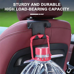 Multifunctional Car Headrest Hook – Carbon Fiber Seat Back Hanging Hanger