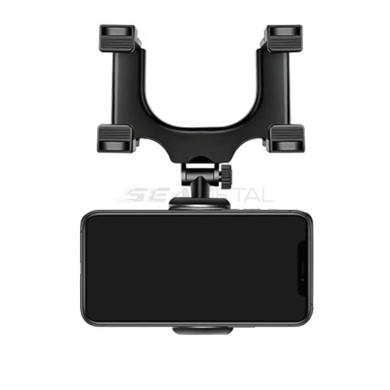 Adjustable Car Mirror Phone Holder – Secure Gripper Smartphone Bracket with 360° Rotation