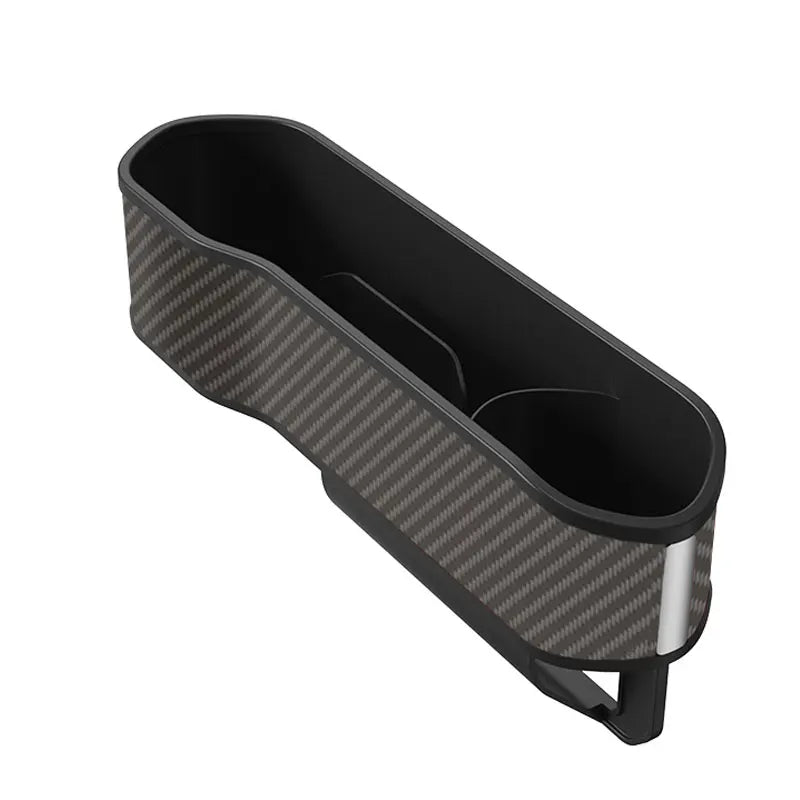 Car Seat Gap Organizer – 40W Wireless Charging Storage Box with 3-in-1 Cable (USB-C/Lightning)