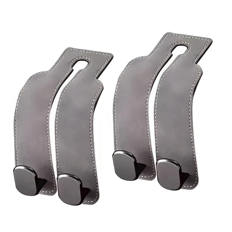 Premium Car Headrest Hook – Suede Rear Seat Dual Alloy Hanger with 20KG Load Capacity