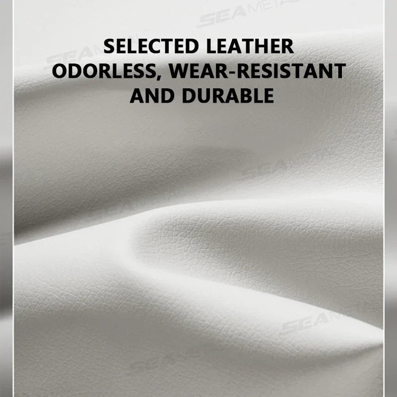 Car Glasses Case – Wear-Resistant PU Leather Sunglasses Holder with Hook & Loop Fastener