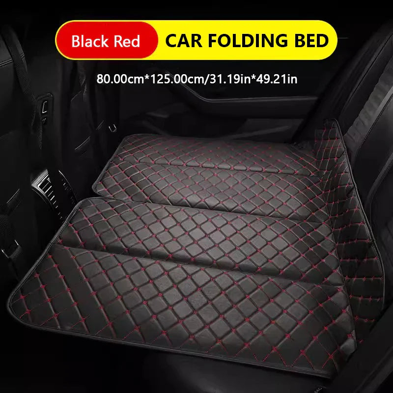 Car Rear Seat Travel Mattress – Portable Foldable PU Sleeping Bed for SUV and Sedan