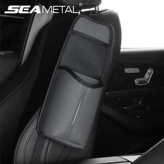 Car Seat Side Storage Bag – Hanging Auto Organizer with Tissue Holder & Mesh Pocket