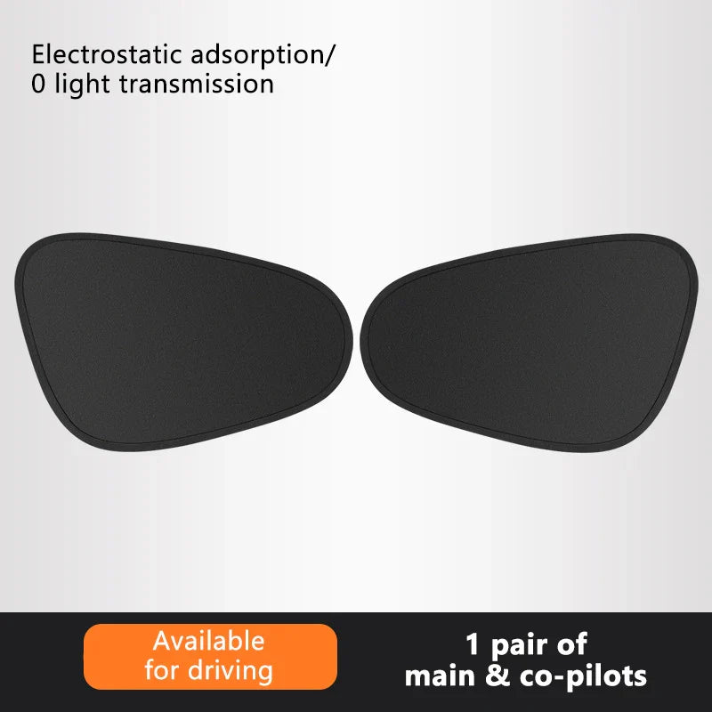 4-Layer Electrostatic Car Side Window Sun Shade – 99.9% UV Ray Blocking Curtain