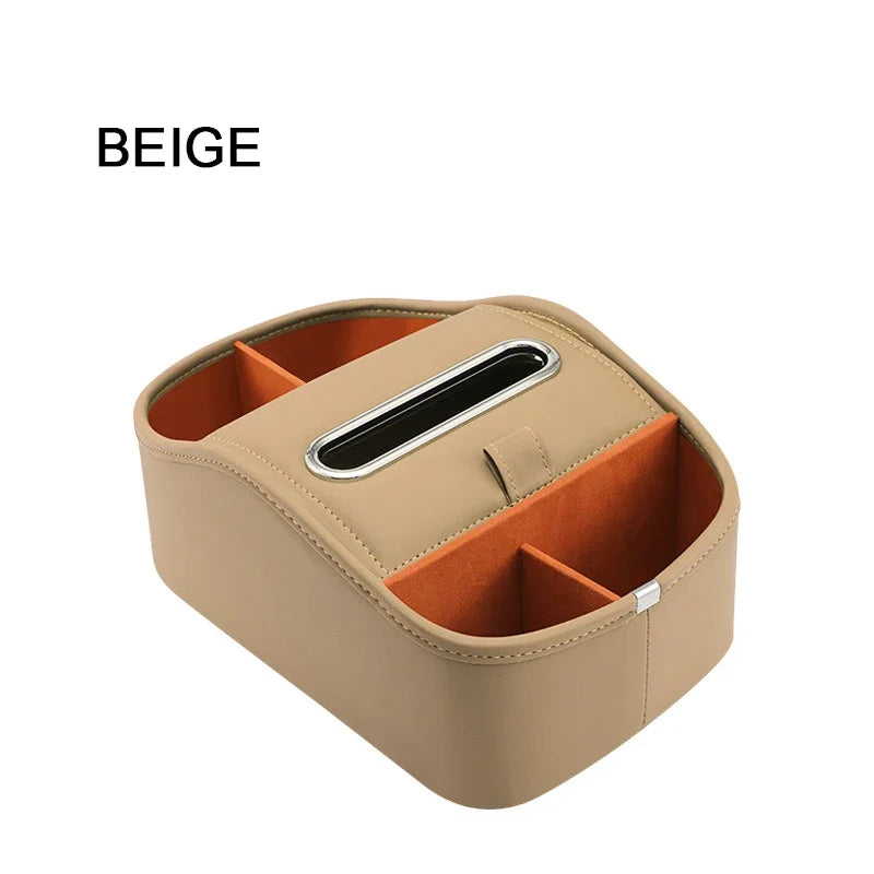 5-in-1 Center Console Armrest Extension – Organizer with Cup & Tissue Holder
